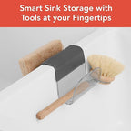 Spectrum Sink Saddle for Kitchen Sink Gray Slate Tint Sponge and Brush Holder - Image 4