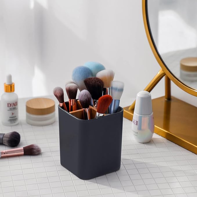 Bamboo Toothbrush Holder for Bathrooms, 3 Slots Toothbrush and Toothpaste - Image 3