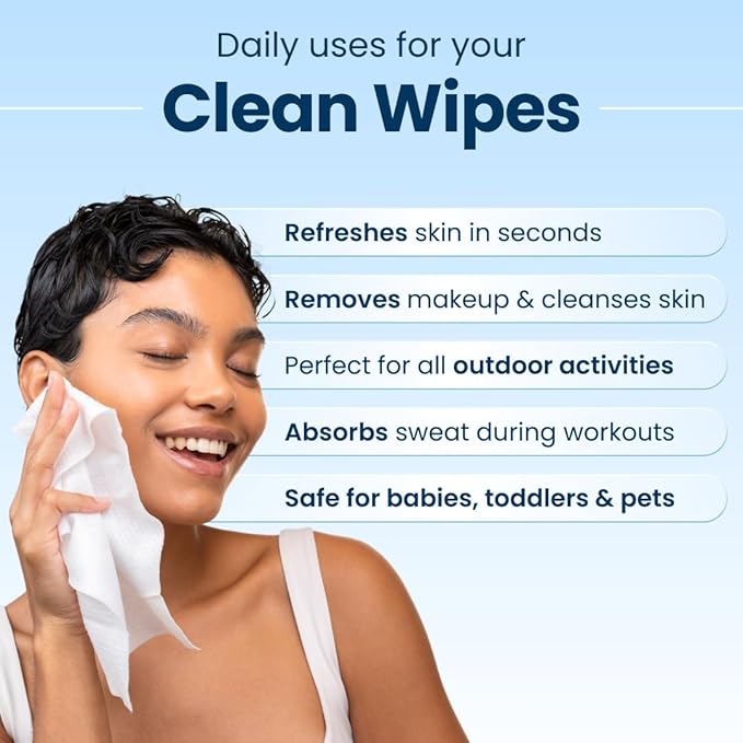 Clean Skin Club XL Premium Face Wipes, Extra Moist Makeup Removing Towelettes - Image 5