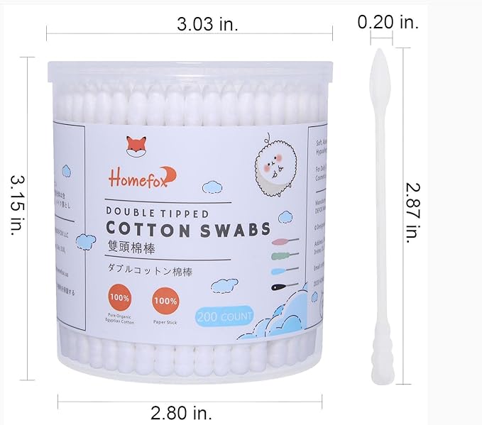 White Cotton Swabs Spiral Pointed - Image 2