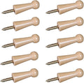 10 Pcs Screw Fixed Solid Wood Hooks, Natural Wooden Clothes Hooks Wall Mounted by Svaitend