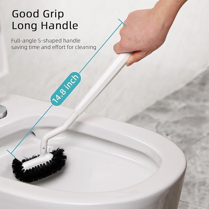 HAMITOR Toilet Bowl Brush Holder Set: Bathroom Deep Cleaning Toilet Cleaner - Image 5