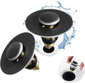 Fransiton 2 Pack Bathroom Sink Stopper, 1.1-1.77 Inch Basin Pop Up Black Sink by Fransiton