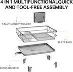TOOLF Space-Saving Dish Drying Rack, Sink Dish Drainer Rack, Dishes Strainer - Image 8