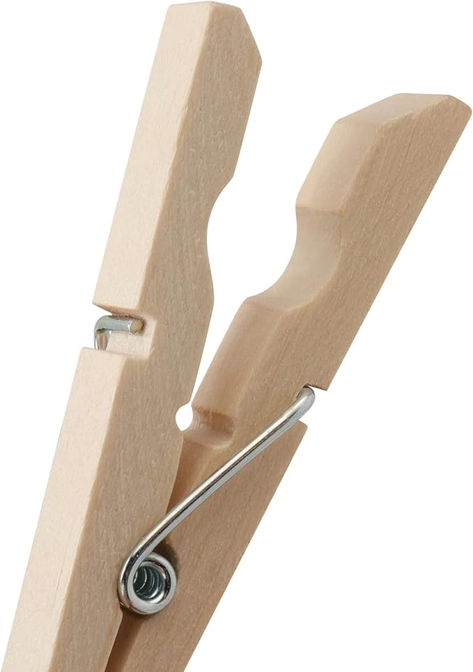 HOZEON 500PCS 2.8 Inch Natural Wooden Clothespins, Small Wood Clips - Image 3