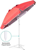 AMMSUN Shade Umbrella, Premium Portable Umbrella with Stand, 6.5ft Lightweight Free Standing Canopy for Sporting Games, Adjustable Instant Sun Protection and Easy to Carry, Pink - Image 5