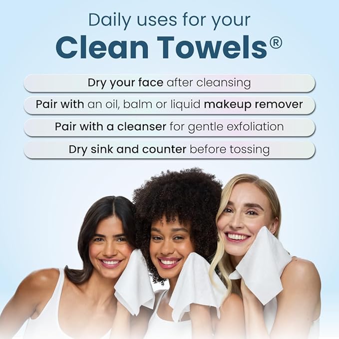 Clean Skin Club Clean Towels® XL Variety 4-Pack Travel Set, Disposable Face - Image 9