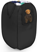 Pop Up Laundry Hamper with Side Pockets, Foldable Laundry Basket Reinforced by BATTOO