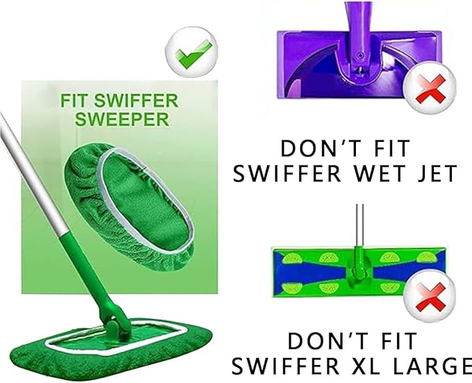6 Pack Reusable Microfiber Mop Pads - Image 3