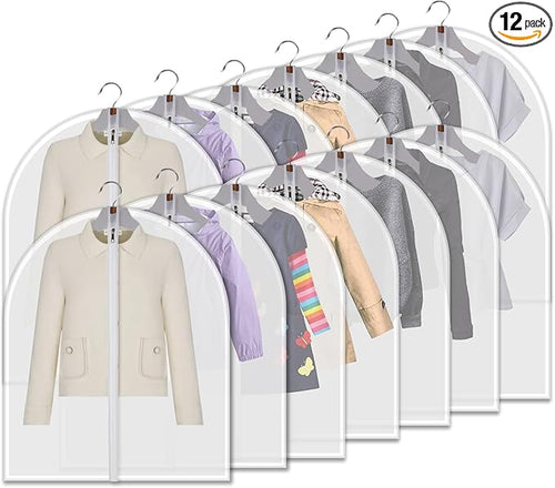 12-Pack Hanging Garment Bags by VOSIGREEN