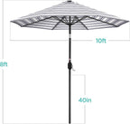 Best Choice Products 10ft Solar Polyester LED Lighted Patio Umbrella w/Tilt Adjustment and UV-Resistant Fabric - Image 7