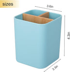 Bamboo Toothbrush Holder for Bathrooms, 3 Slots Toothbrush and Toothpaste - Image 5
