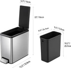 EKO 2 Pack Small Bathroom Trash Can - Image 6