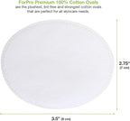 ForPro Premium 100% Cotton Ovals, Ultra-Plush Extra-Absorbent Lint-Free 3" - Image 2