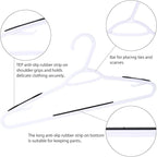 30 Pack Bendable Plastic Hangers Light-Weight Non-Slip Clothes/Suit Hangers - Image 3