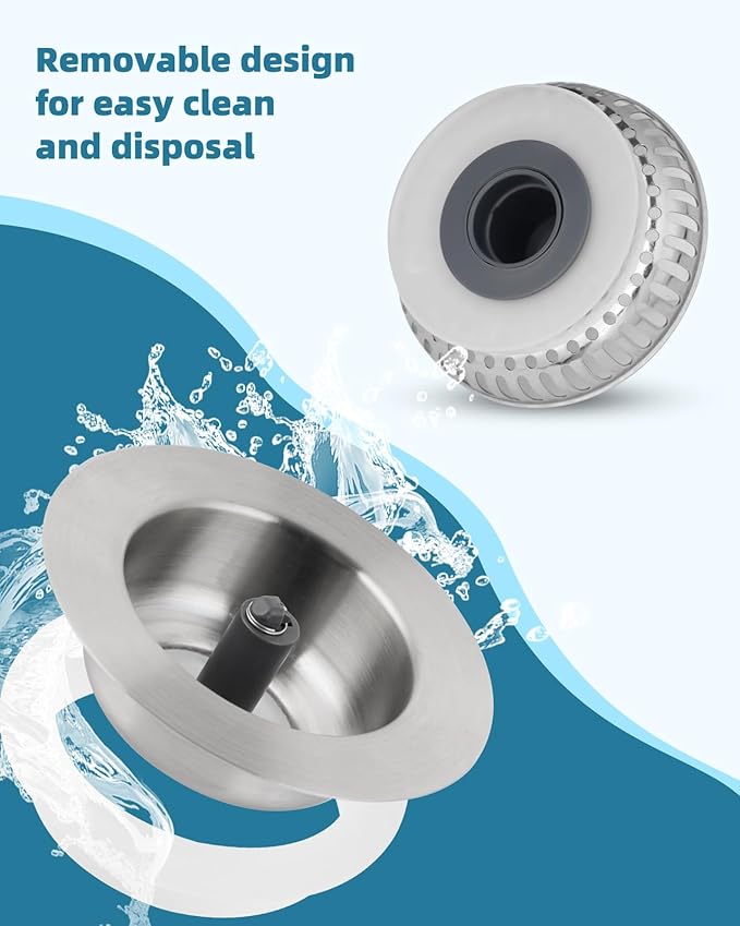 Hygie Rinse All Metal Sink Drain Strainer - Image 2
