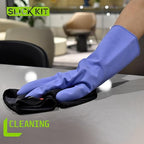 Rubber Kitchen Cleaning Gloves, Reusable Dishwashing Gloves, - Image 5