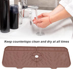 OUKENS Sponge Holder for Kitchen Sink, Silicone Faucet Mat for Kitchen Sink - Image 3