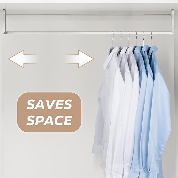Grey Plastic Hangers 30 Pack, No Shoulder Bumps Ultra Thin Space Saving Clothes - Image 4