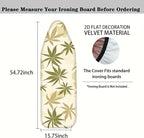 Nuxovilar Olive Green & Beige Leaf Pattern Ironing Board Cover, This Cover Fits - Image 4