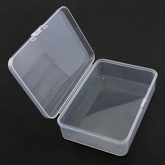 4 Pack Clear Rectangular Mini Storage Boxes - Image 4