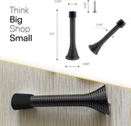 Door Stoppers for Wall – Spring Door Stopper – Black Door Stops – 3-1/4" – - Image 4
