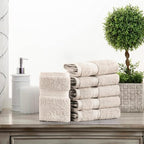 Superior Egyptian Cotton Pile Face Towel/Washcloth Set of 6, Ultra Soft Luxury - Image 3