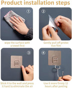 Large Adhesive Hooks 22Ib, Waterproof and Rustproof Wall Hooks - Image 7