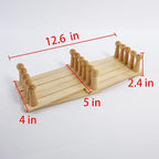 AMAPON Accordion Style Expandable Wall Wooden Coat Rack 16 Hooks Hang Hats - Image 4