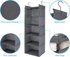 MAX Houser 5 Shelf Hanging Closet Organizer, Space Saver, Cloth Hanging Shelves - Image 4