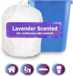 4 gallon Small Trash Bags Lavender Scented CCLINERS White Bathroom Garbage Bags - Image 2
