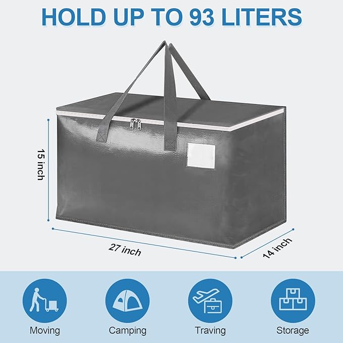 Three-layer Reinforced Moving Bags, 6 Pack Extra Large 93L 60lb Heavy Duty - Image 2