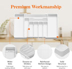 Lifewit Utensil Organizer for Kitchen Drawer, Expandable Cooking Silverware Tray - Image 6