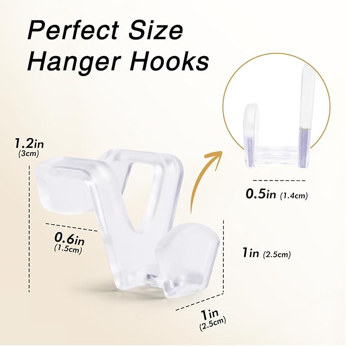 HOUSE DAY Space Saving Hangers 20 Pack, Heavy Duty Hangers Space Saver - Image 8