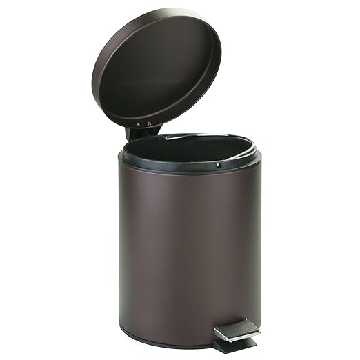 iDesign Round 1.3 Gallon Bathroom Step Trash Can - Image 7