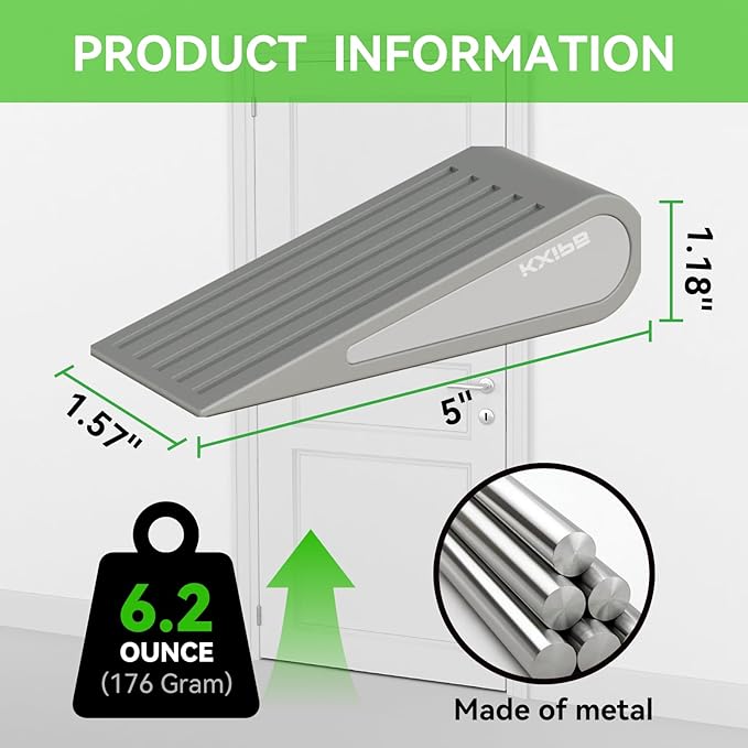 4 Pack Rubber Door Stopper Wedge - Image 2