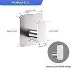 Silver Hooks for Hanging Heavy Duty, Adhesive Hooks for Shower, Waterproof & - Image 3