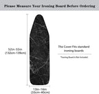 ZDCUSTOM Black Marble Ironing Board Cover and Pad- 52" x 13" Iron Board Cover - Image 5