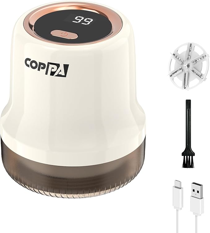 COPPA Lint Remover, LR-MINI USB Rechargeable Lint Removal 6 Blades & 3 Speed by COPPA
