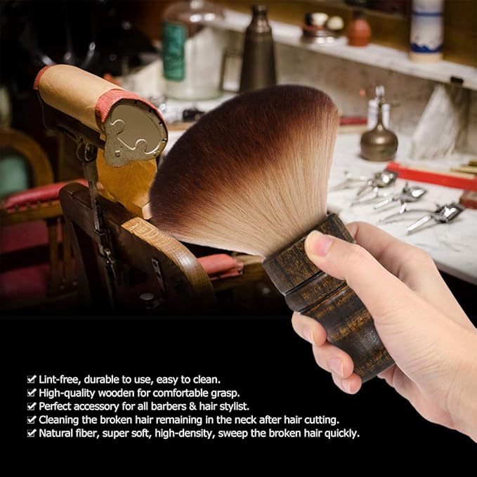 Large Neck Duster Brush Anself Soft Barber Face Cleaning Hairbrush Nylon Hair - Image 3