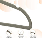 Amazon Basics Slim Velvet Non-Slip Space Saving Suit Clothes Hangers, Sturdy - Image 2