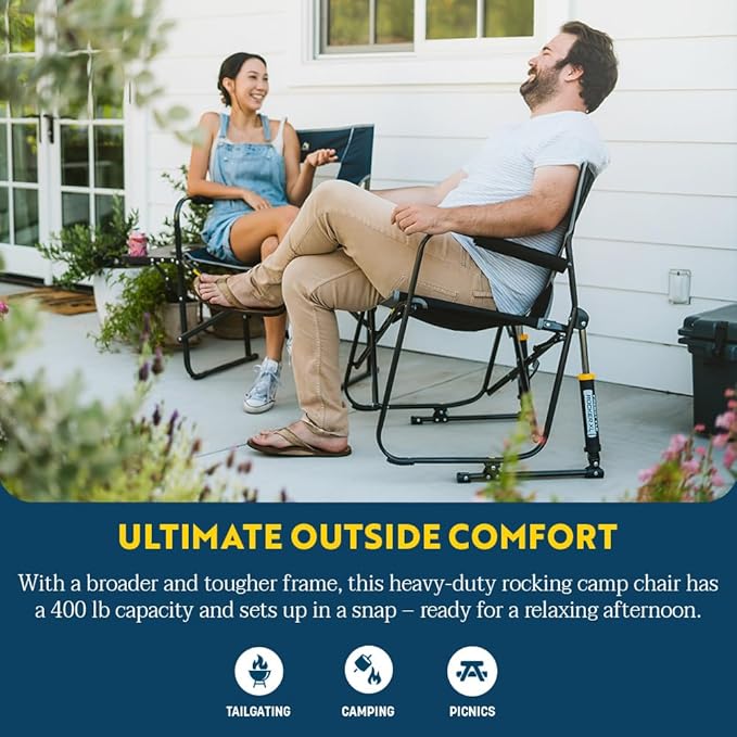 GCI Outdoor Freestyle Rocker XL Portable Folding Rocking Chair and Outdoor Camping Chair - Image 4