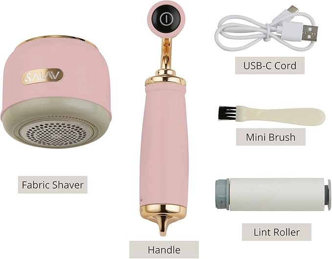 SALAV® Retro Edition 2-in-1 Rechargeable Fabric Shaver and Lint Roller - Image 8