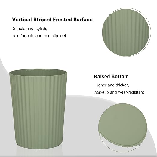 JiatuA Small Trash Can Plastic Wastebasket Round Garbage Container Bin - Image 3