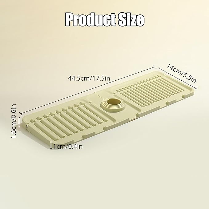 Folding Faucet Mat for Kitchen Sink Upgraded Premium Silicone Splash Guard - Image 3