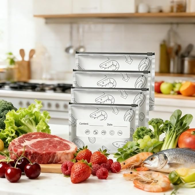 35PCS Thick Reusable Aluminum Foil Sealable Storage Bags, Stand Up Foil - Image 8