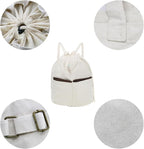 100% Breathable Cotton Canvas Laundry Backpack Bags - Image 9