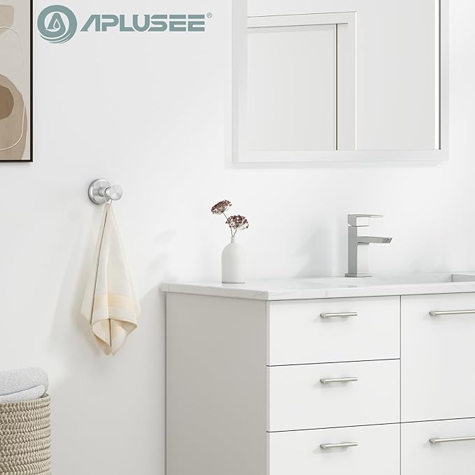 APLusee Brushed Nickel Towel Hook, 304 Stainless Steel Robe Hook - Image 2