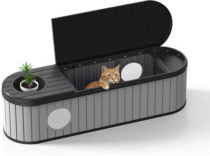 DRATO Outdoor Storage Box, Resin Deck Storage Box Waterproof Patio Storage Box for Indoor & Outdoor Use by DRATOprovidesawarmandcozy