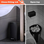 Bathroom Trash Can with Lid Slim 1.6 Gallon Stainless Steel Garbage Can with - Image 7